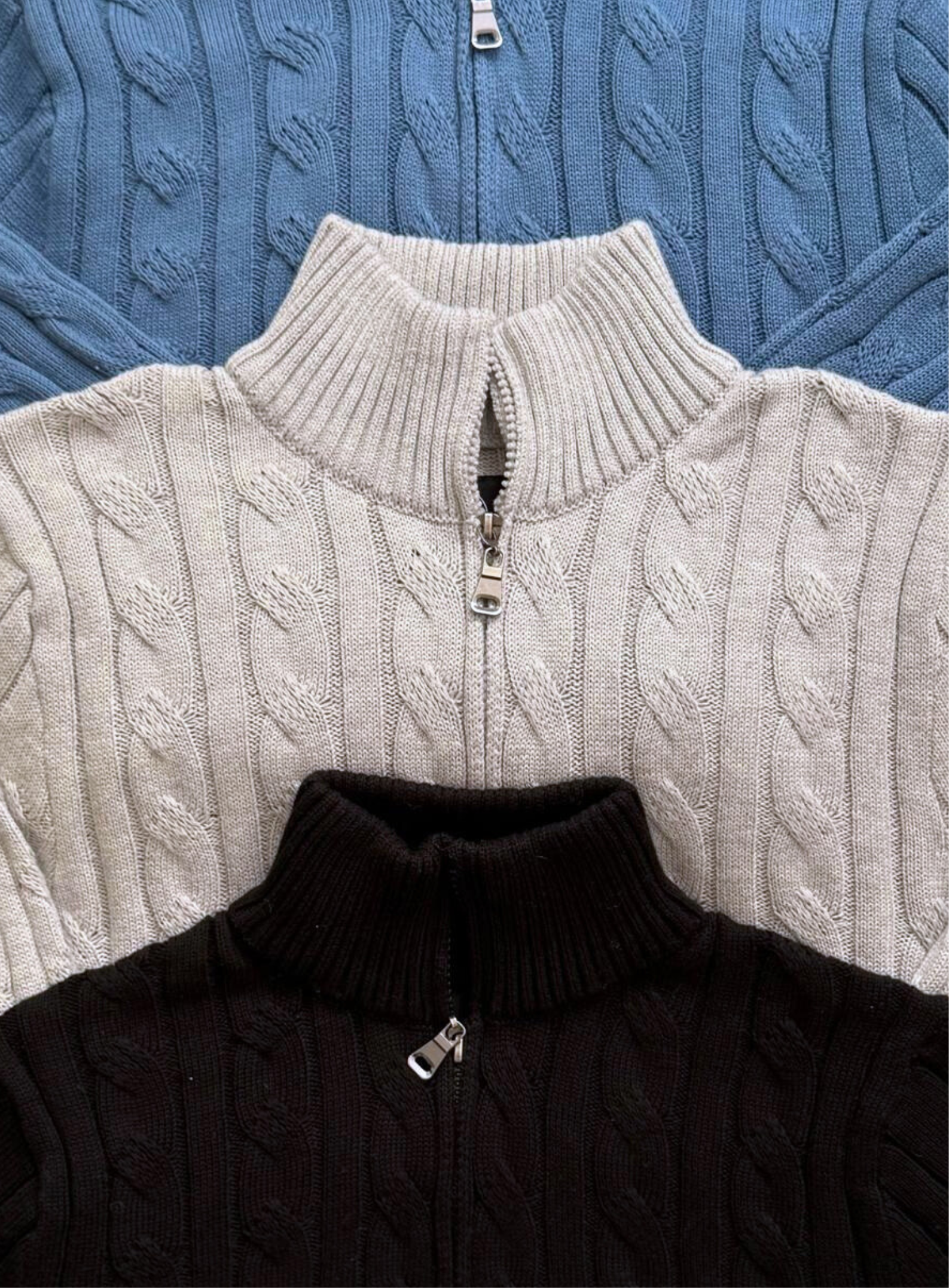 Q-zip: Men's Casual Pullover | Sky Blue