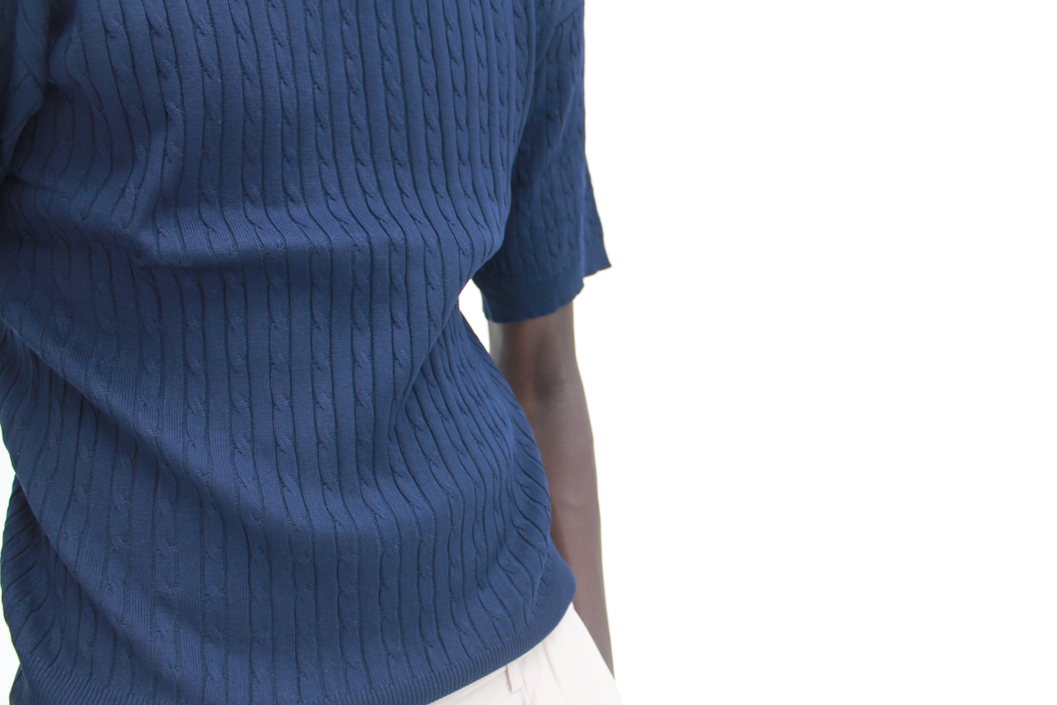 Corde Knit Tee | Navy