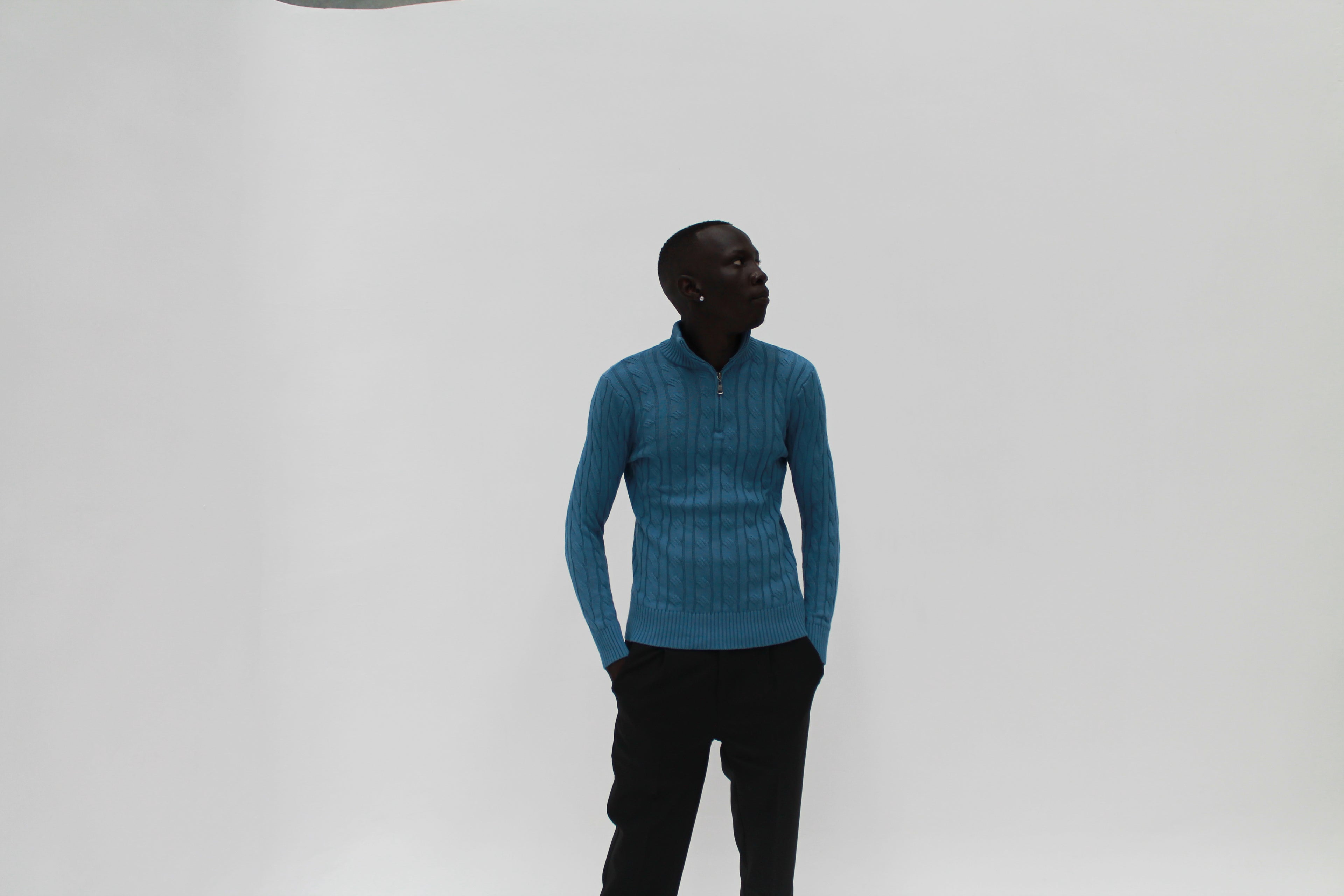 Riviera Quarter Zip | Sky Blue