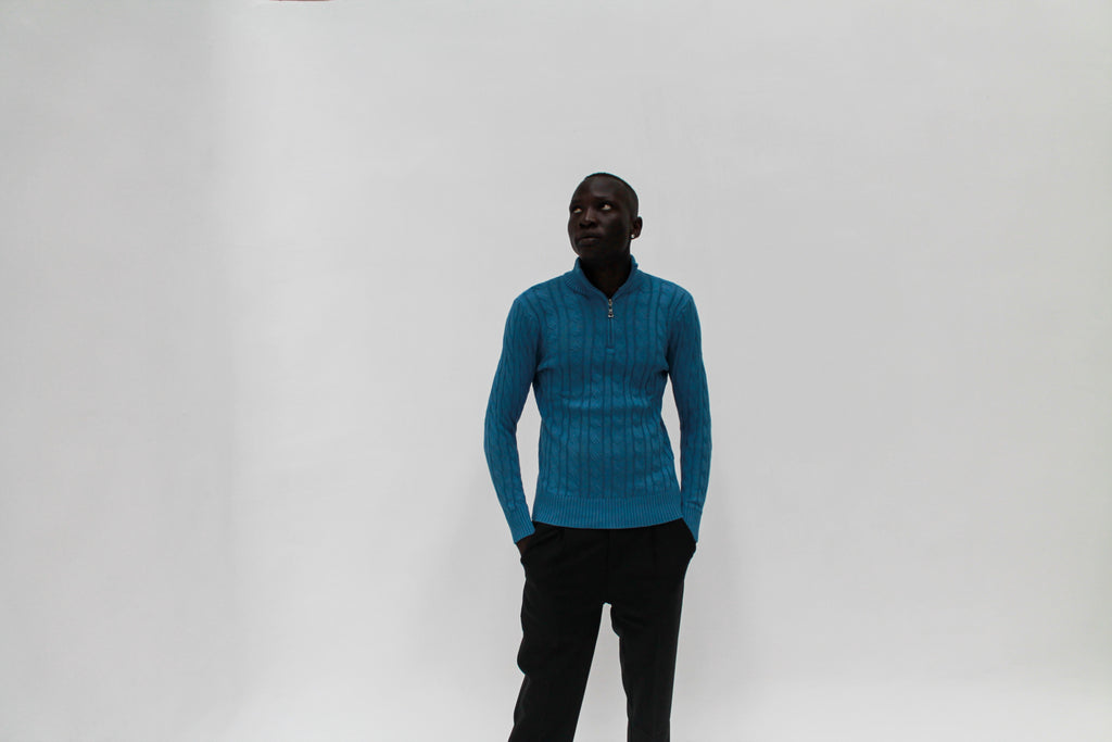 Riviera Quarter Zip | Sky Blue