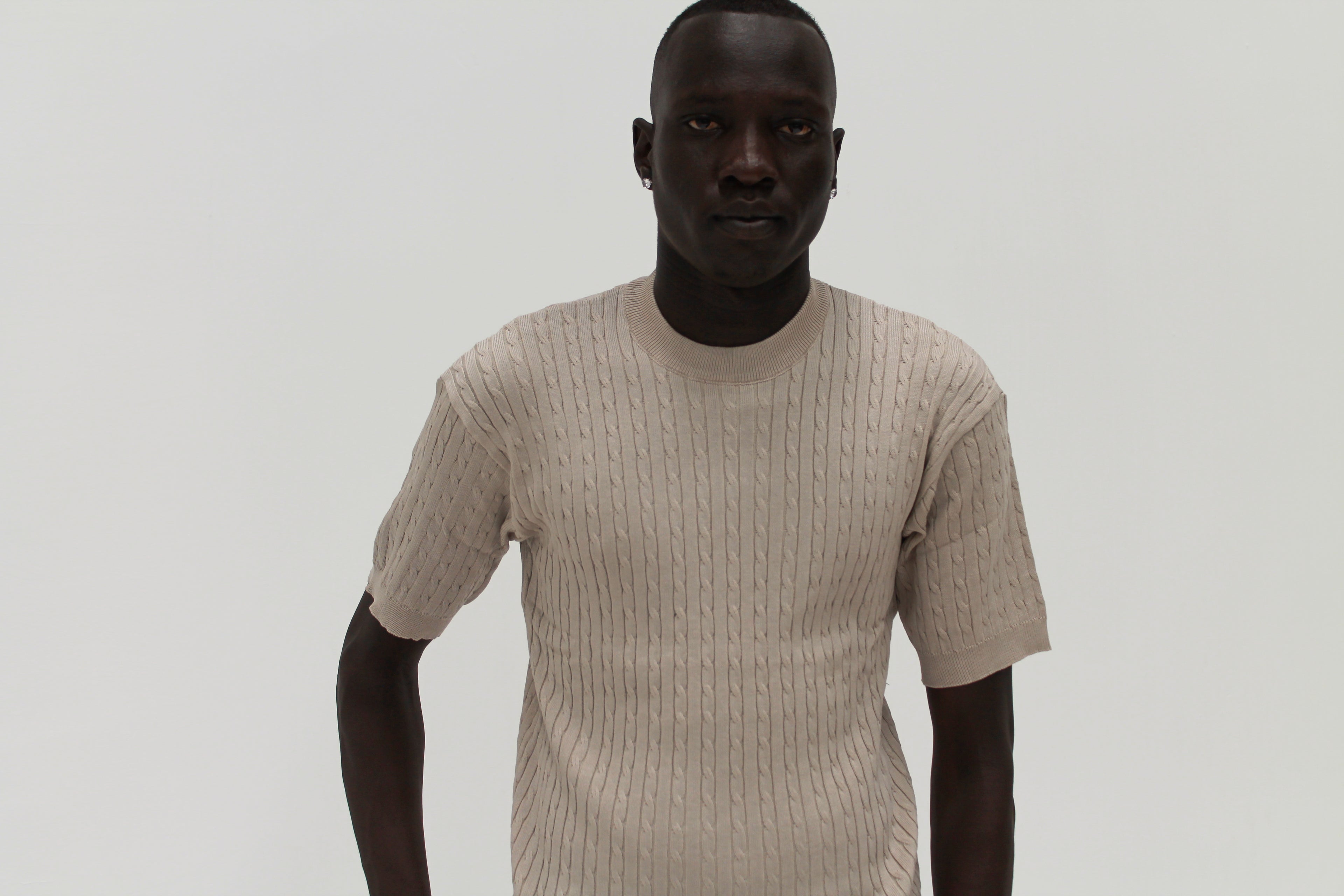 Corde Knit Tee | Cream