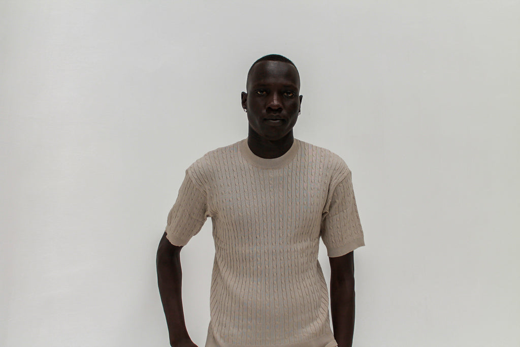 Corde Knit Tee | Cream