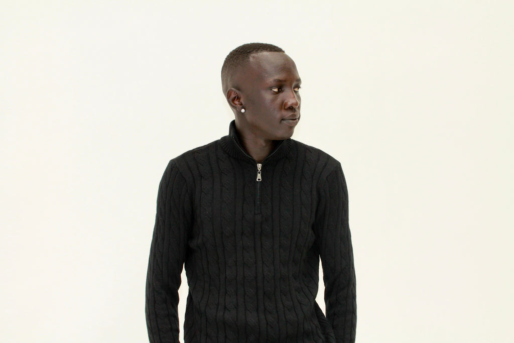 Riviera Quarter Zip | Black