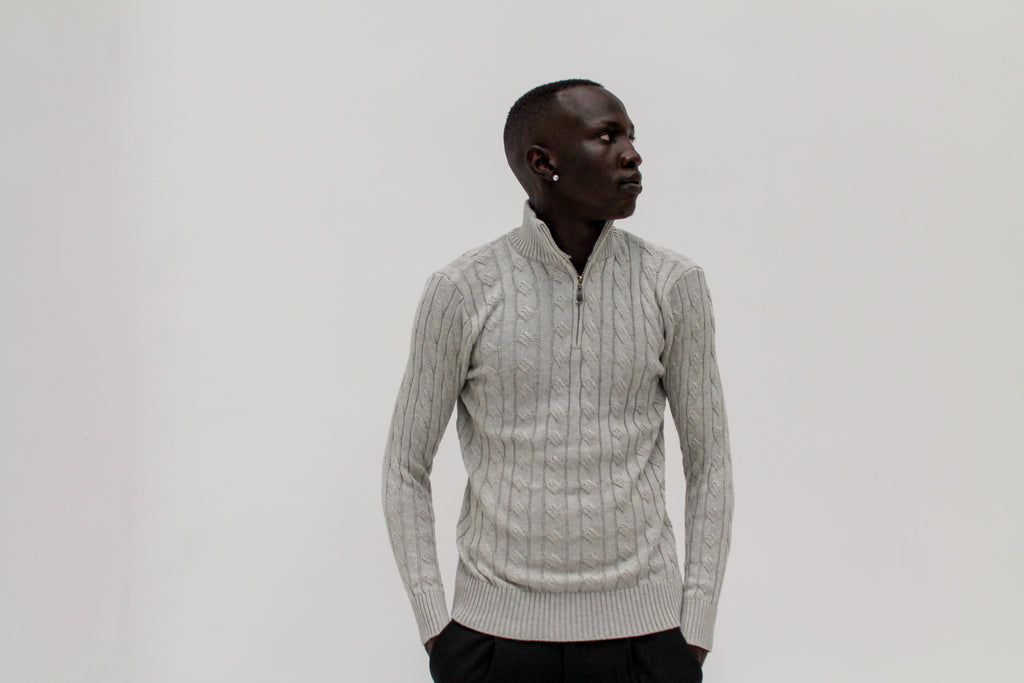 Riviera Quarter Zip | Grey