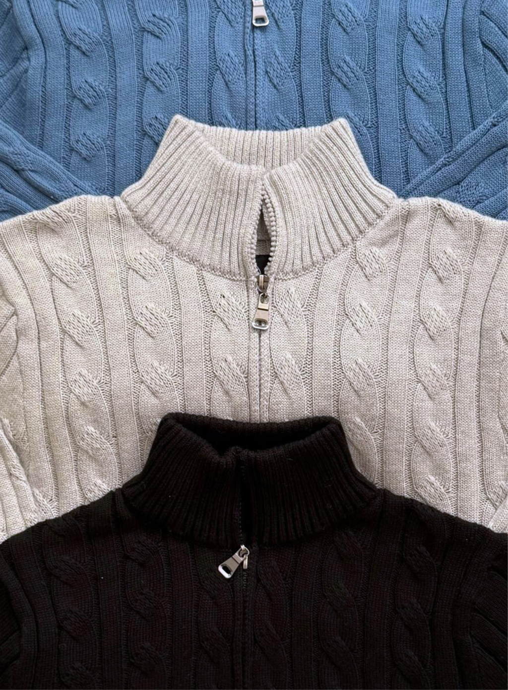 Q-zip: Men's Casual Pullover | Sky Blue