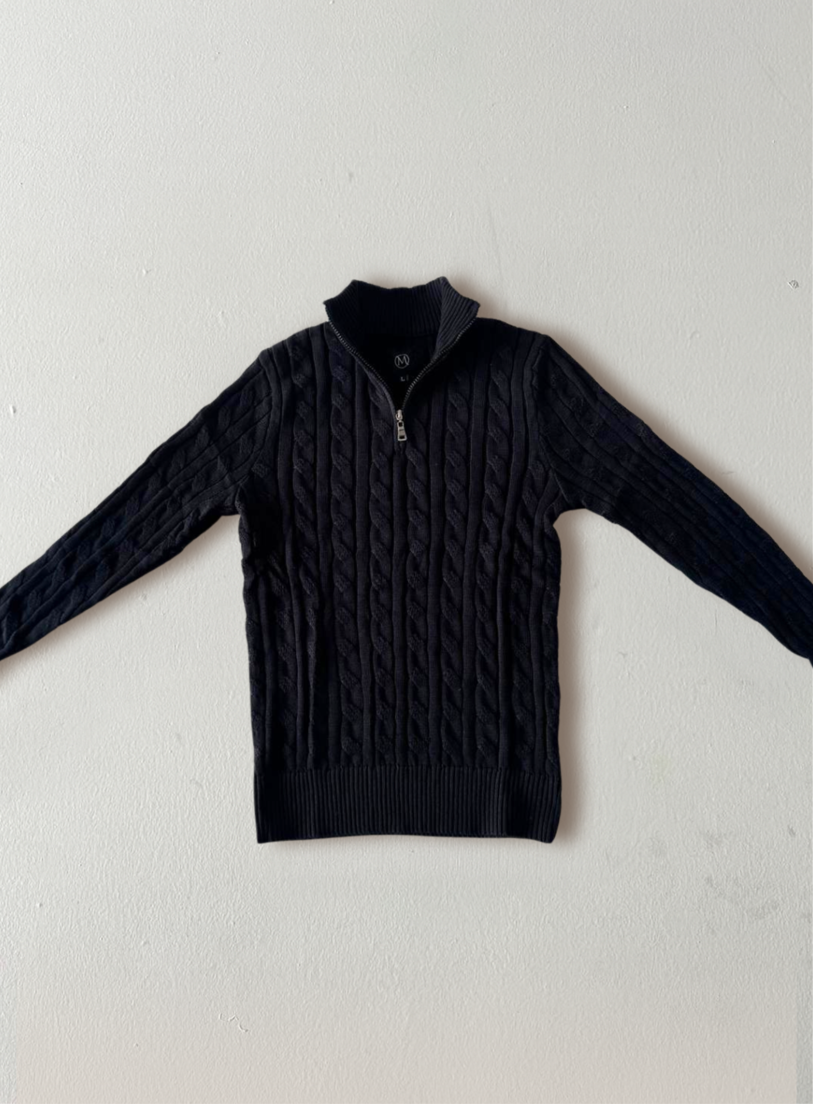 Q-zip: Men's Casual Pullover | Black