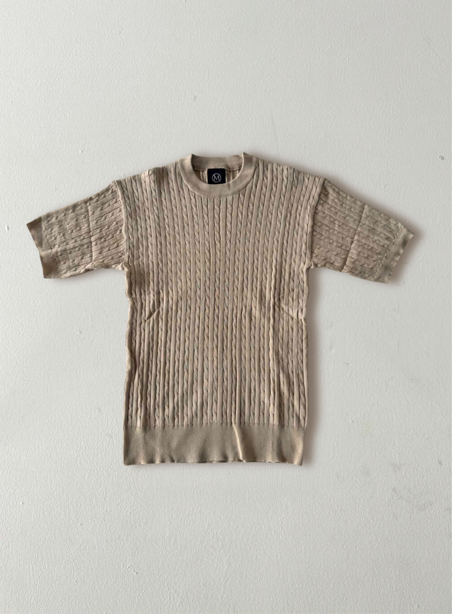 Short Sleeve Knit Sweater | Oat