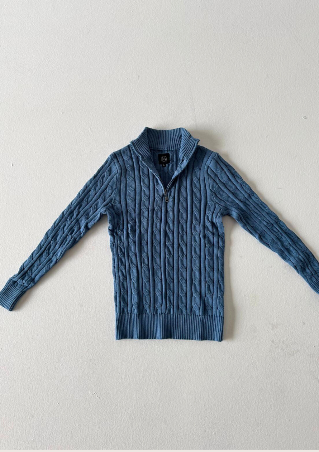 Q-zip: Men's Casual Pullover | Sky Blue