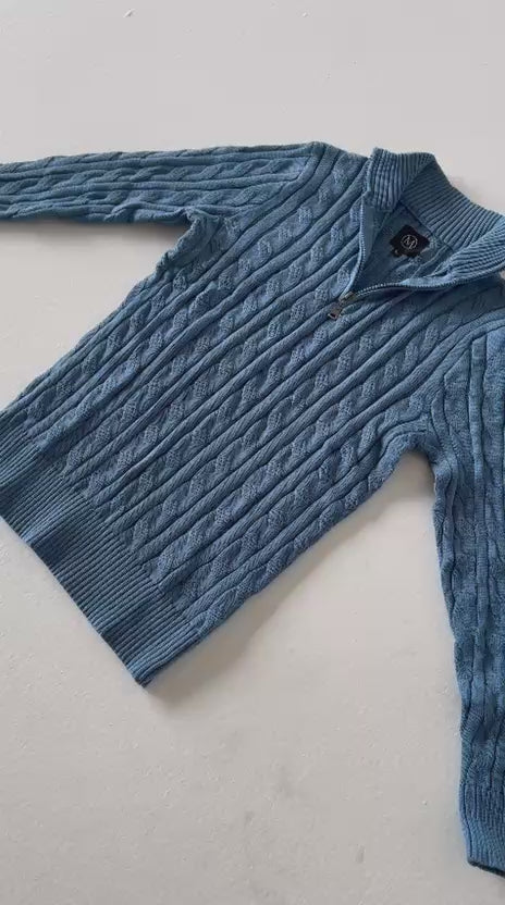 Q-zip: Men's Casual Pullover | Sky Blue